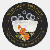 Marigold Bubble Bath-etiket Ronde Sticker (Voorkant)