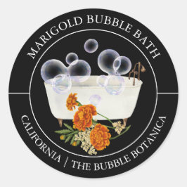 Marigold Bubble Bath-etiket Ronde Sticker