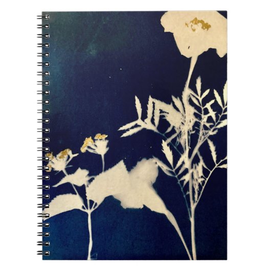 Marigold-cyanotype spiraalvormig Notitieboek (Voorkant)
