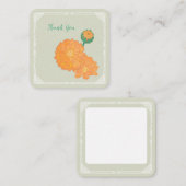 Marigold "Dank u" Flat Note Kaart Notitiekaartje (Voorkant / Achterkant)