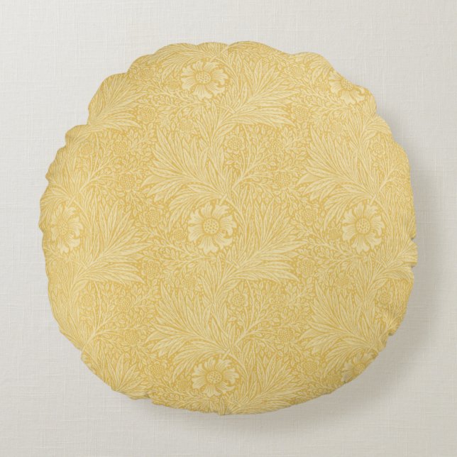 Marigold door William Morris,  Garden Flowers Rond Kussen (Voorkant)
