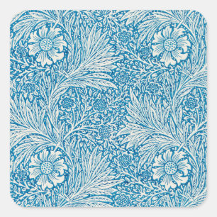 Marigold door William Morris,  Garden Flowers Vierkante Sticker