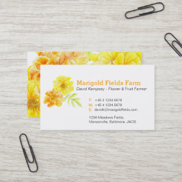 Marigold farm/visitekaartjes van bloemenkwekers visitekaartje