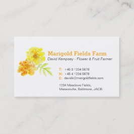 Marigold farm/visitekaartjes van bloemenkwekers visitekaartje