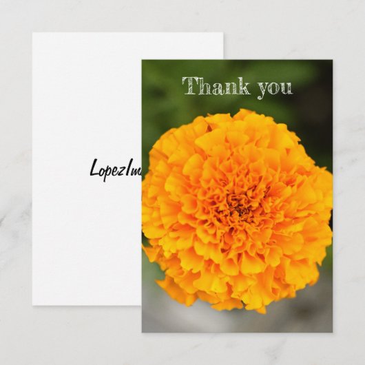 Marigold Flat Thank You Card Bedankkaart (Voorkant / Achterkant)