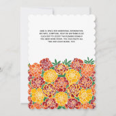 Marigold Floral Memorial Service Kaart (Achterkant)