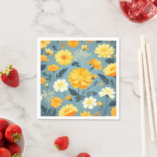 Marigold Floral Pattern Servet (Insitu)