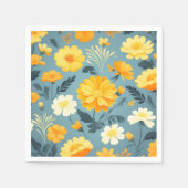 Marigold Floral Pattern Servet (Voorkant)