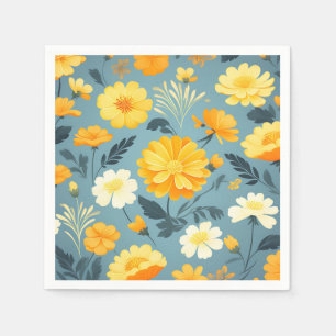 Marigold Floral Pattern Servet