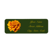 Marigold Floral Return Address Labels (Voorkant)
