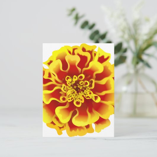 Marigold Flower Briefkaart (Staand voorkant)