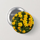 Marigold Flower Button Badge (Voorkant /achterkant)