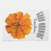 Marigold Flower Good Morning Sunshine Theedoek (Horizontaal)
