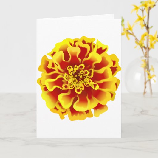 Marigold Flower Kaart (Gele Bloem)