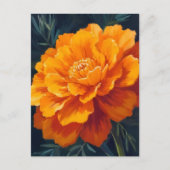 Marigold Flower | Watercolor Floral Painted Briefkaart (Voorkant)