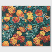 Marigold Flowers Cadeaupapier (Vlak)