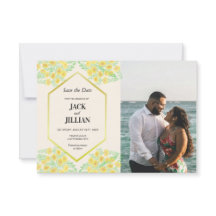 Marigold Flowers Lijst Wedding Save the Date Kaart