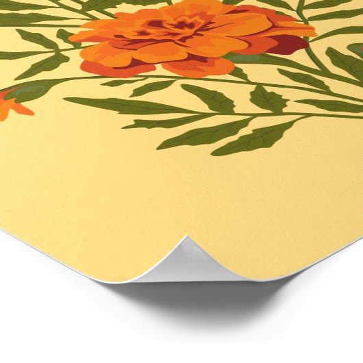 Marigold Flowers Poster (Hoek)