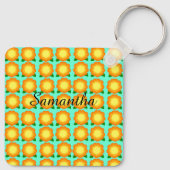 Marigold Flowers Sleutelhanger (Achterkant)