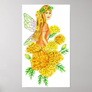 Marigold Garden Fairy JL Biel Poster