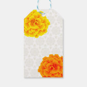 Marigold garlands bells met Tamil Telugu bruiloft Cadeaulabel (Achterkant)
