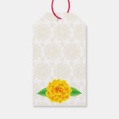 Marigold garlands bells met Tamil Telugu bruiloft Cadeaulabel (Achterkant)