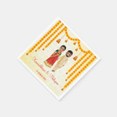 Marigold garlands bells met Tamil Telugu bruiloft Servet (Hoek)