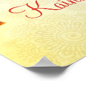 Marigold garlands bells met Tamil Telugu welkom Poster (Hoek)