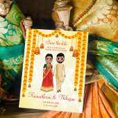 Marigold garlands bells Tamil Telugu op de datum