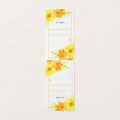 Marigold geel waterverf kunst bruiloft gast kaart (Buitenkant ongevouwen)