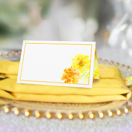 Marigold gele bruiloft gast plaats tent kaarten