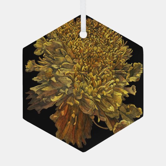 Marigold Glas Ornament (Achterkant)