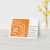 Marigold Hebrews 11:1 Faith Bijbelnoot Kaart (Gele Bloem)