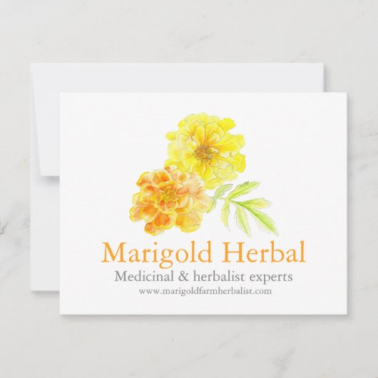 Marigold herbalist geneesmiddelkaart (Voorkant)