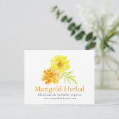 Marigold herbalist geneesmiddelkaart (Staand voorkant)