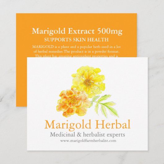 Marigold herbalist medicijn tegen promo (Voorkant / Achterkant)