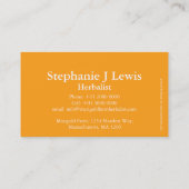 Marigold herbalists medicinale visitekaartje (Achterkant)