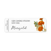 Marigold-kaarsetiket Etiket (Voorkant)
