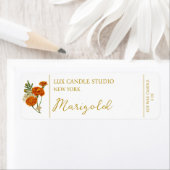 Marigold-kaarsetiket Etiket (Insitu)