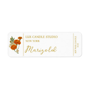 Marigold-kaarsetiket Etiket