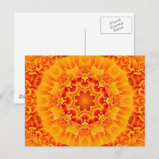 Marigold Mandala Briefkaart (Voorkant / Achterkant)