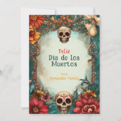 💀🎉Marigold Memoir Día de Muertos Kaart (Voorkant)