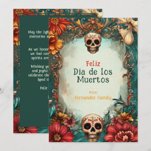 💀🎉Marigold Memoir Día de Muertos Kaart