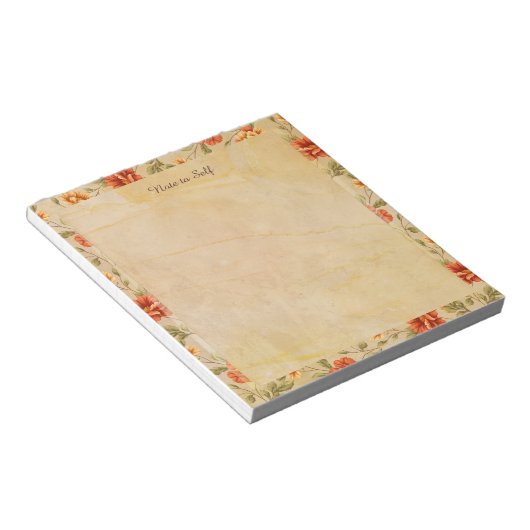 Marigold Memoirs  Floral Notitieblok (Schuin)