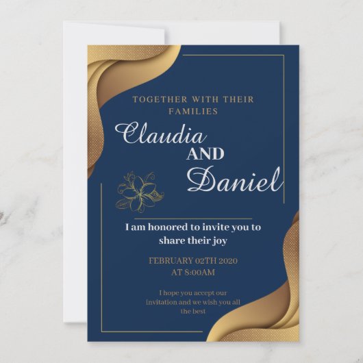 Marigold nodigt Indiër uit als hindu Wedding card Kaart (Voorkant)