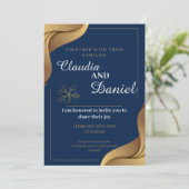 Marigold nodigt Indiër uit als hindu Wedding card Kaart (Staand voorkant)