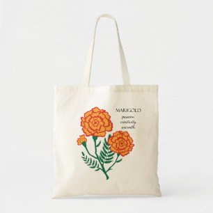Marigold Oktober Birth Month Flower Bag Tote Bag