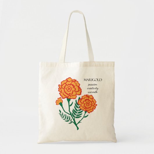 Marigold Oktober Birth Month Flower Bag Tote Bag (Voorkant)