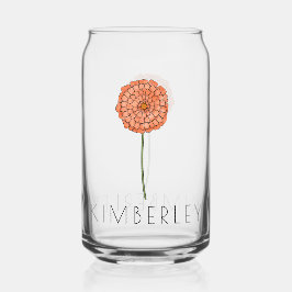 MARIGOLD Oktober Geboorte Bloem Aangepaste naam Blikvorm Glas