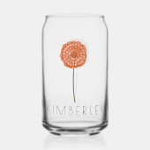 MARIGOLD Oktober Geboorte Bloem Aangepaste naam Blikvorm Glas (Achterkant)